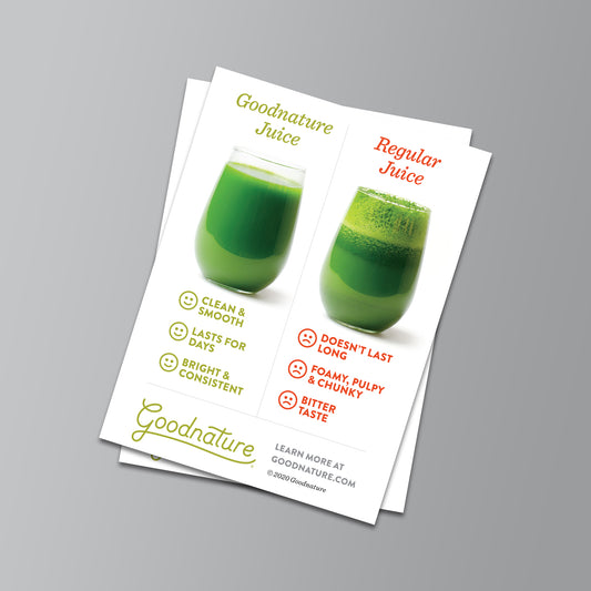 Goodnature Juice vs. Regular Juice 4" x 6" Card Print
